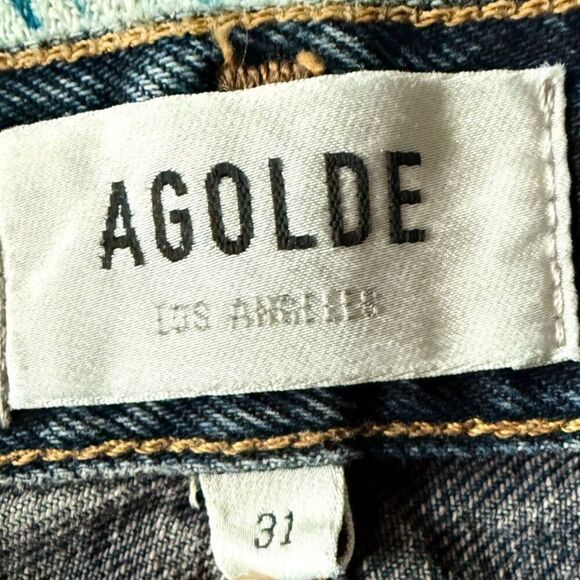 NWT Agolde 90's Pinch Waist Jeans in Portrait Straight Leg Med Wash Size 31 - Picture 6 of 9